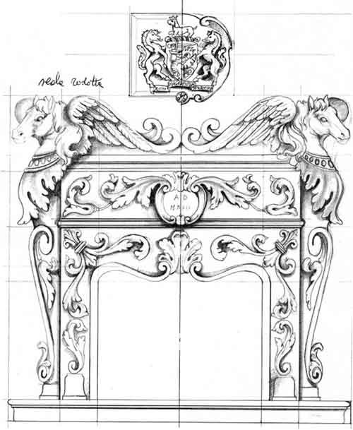 Camino antico in pietra disegno 7